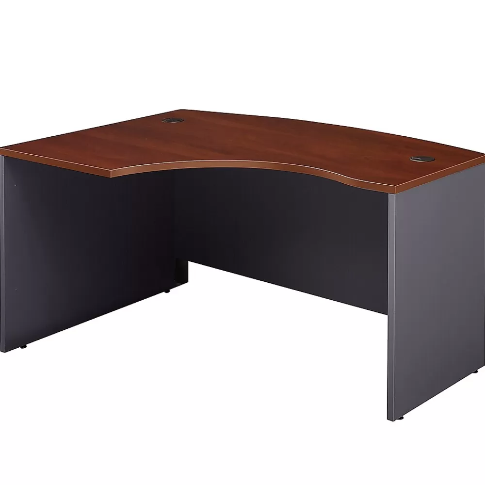 Bush Business Furniture Westfield 60"W Left Handed L Bow Desk, Gray (WC24433) Hansen Cherry/Graphite Cheap
