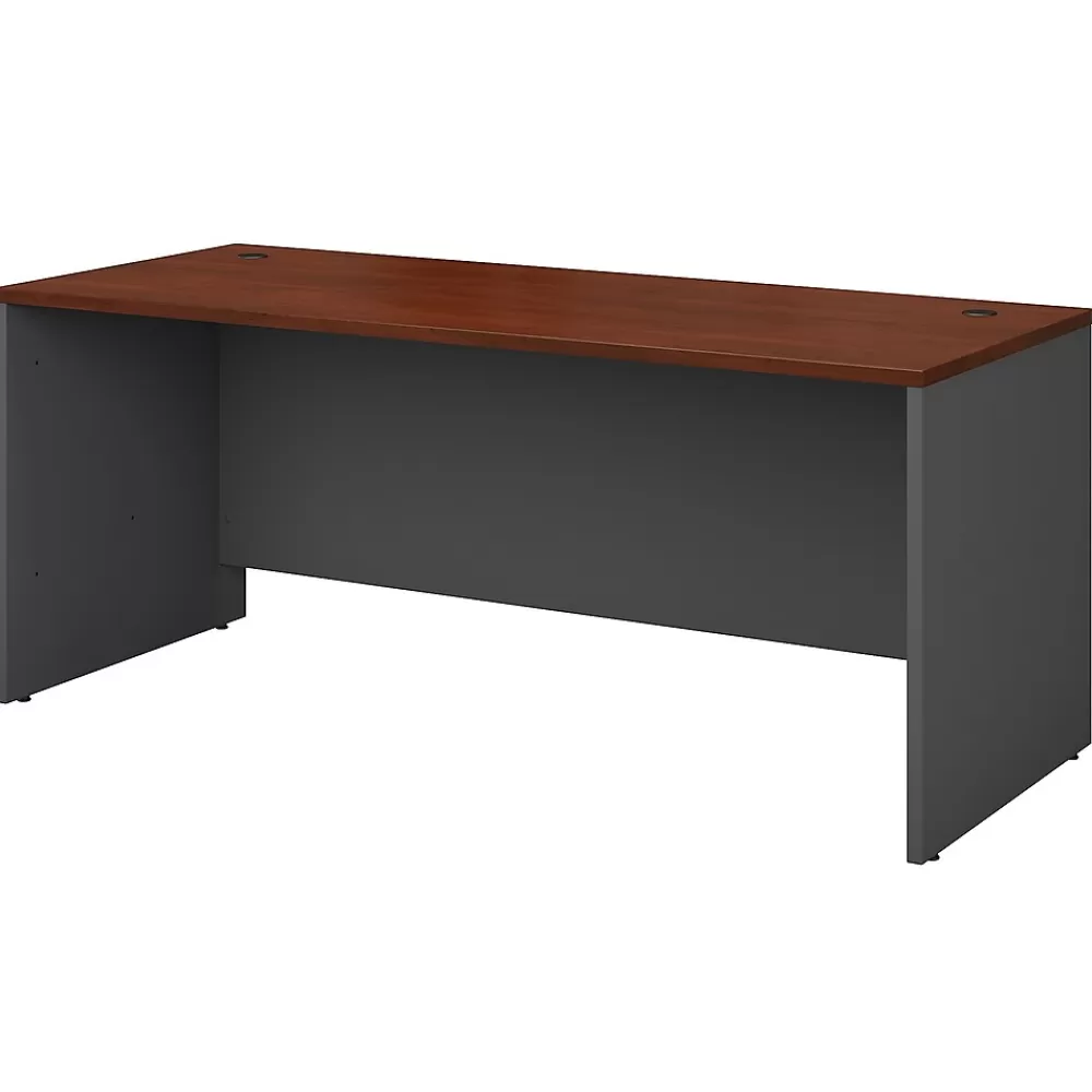 Bush Business Furniture Westfield 72"W Office Desk, Gray (WC24436) Hansen Cherry/Graphite Flash Sale