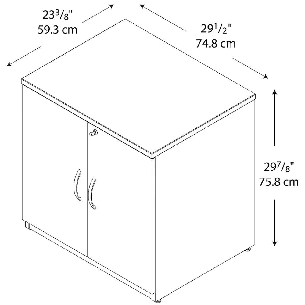 Bush Business Furniture Westfield 30W Storage Cabinet, Hansen Cherry (WC24496A) Shop