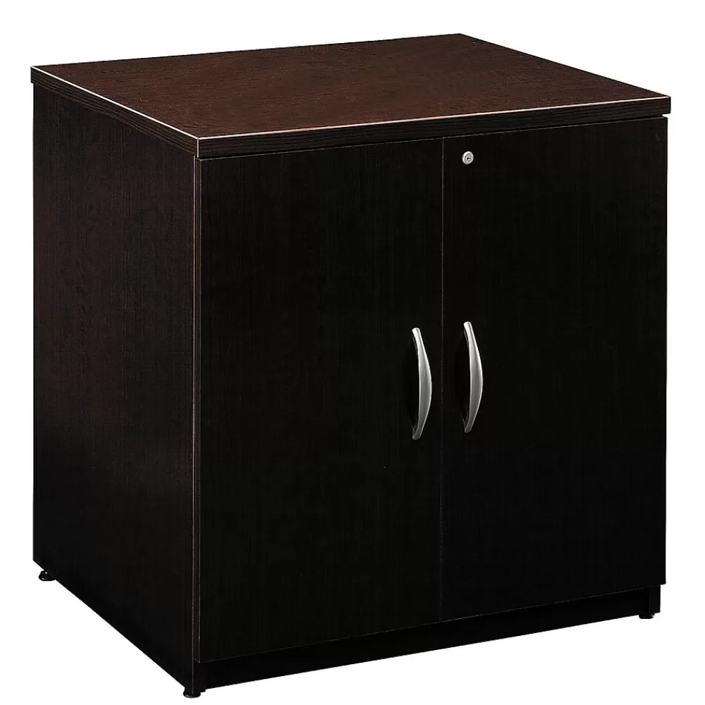Bush Business Furniture Westfield 30W Storage Cabinet, Mocha Cherry (WC12996A) Clearance