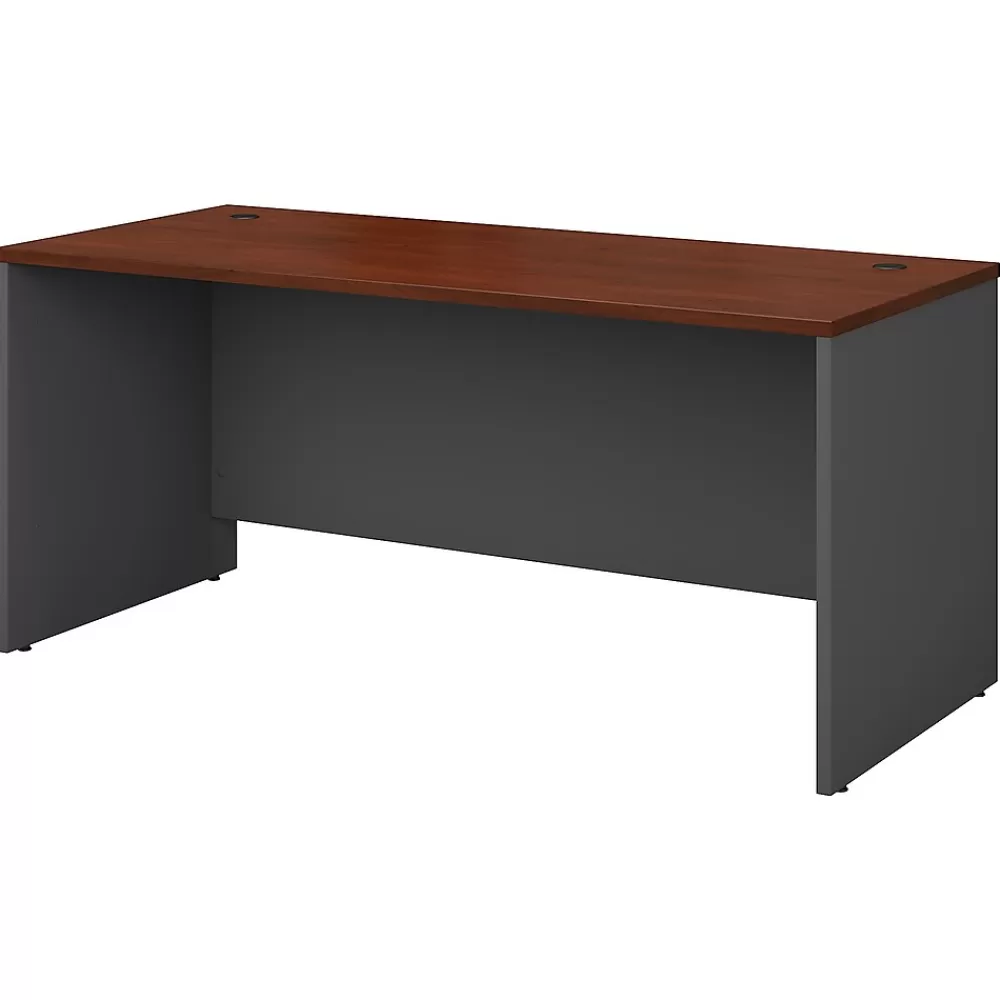 Bush Business Furniture Westfield 66W x 30D Office Desk, Hansen Cherry/Graphite Gray (WC24442A) Sale