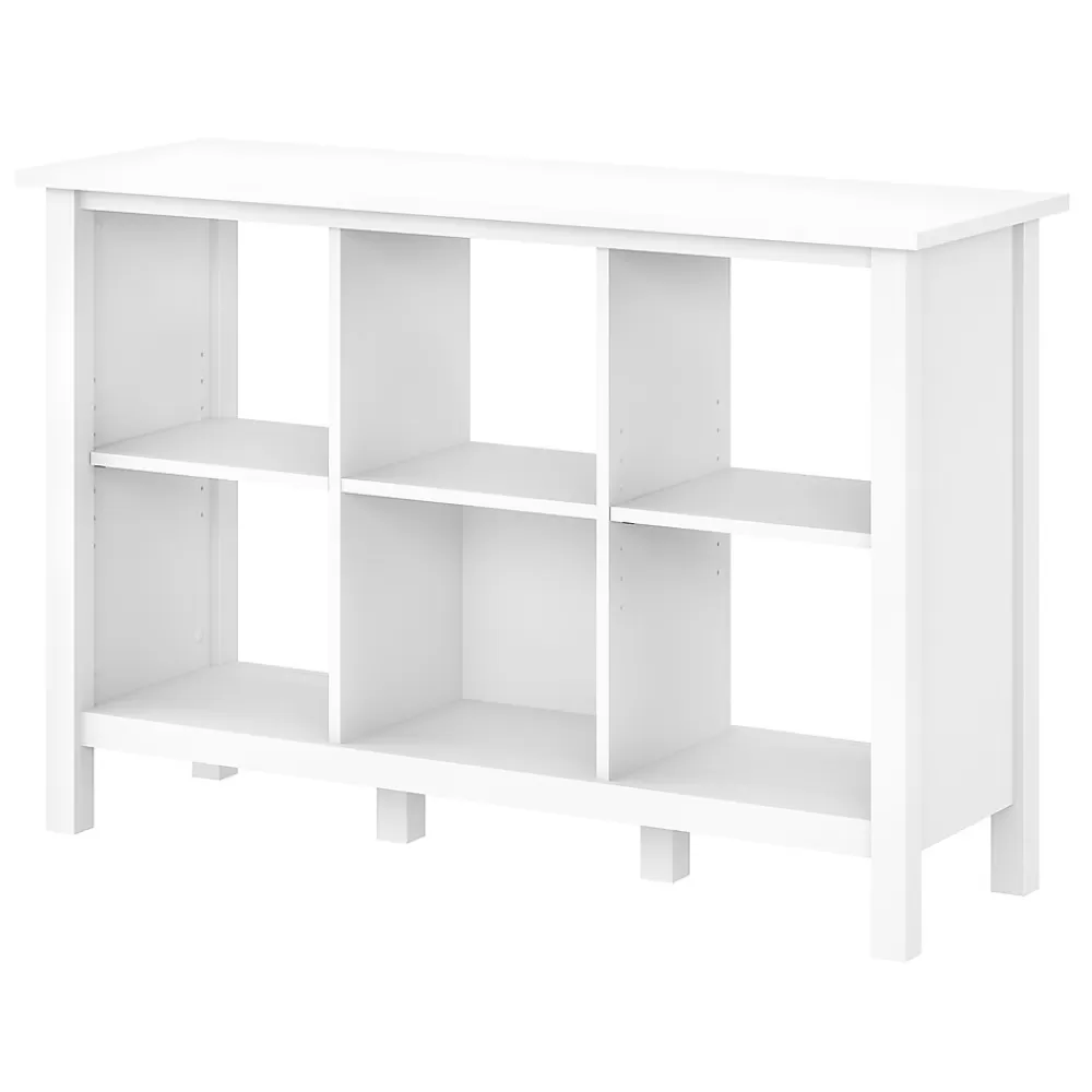 Bush Furniture Broadview 6 Cube Storage Bookcase, Pure White (BDB145WH-03) Sale