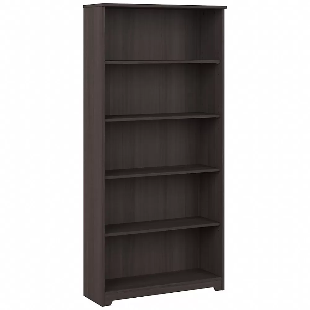 Bush Furniture Cabot 66" 5-Shelf Bookcase with Adjustable Shelves, (WC31766) Heather Gray Sale