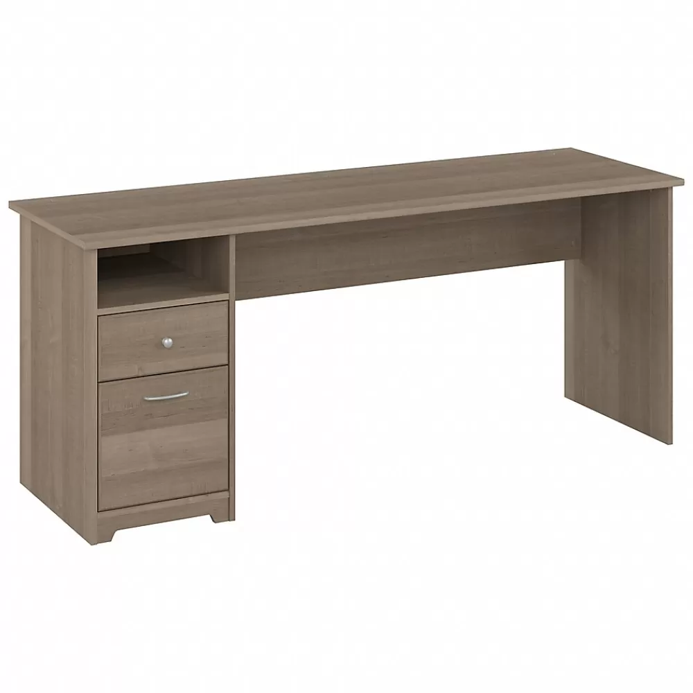 Bush Furniture Cabot 72"W Computer Desk with Drawers, (WC31272) Ash Gray New