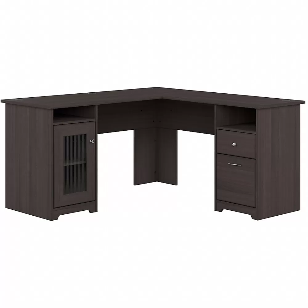 Bush Furniture Cabot 60"W L Shaped Desk, (WC31730-03K) Heather Gray Flash Sale