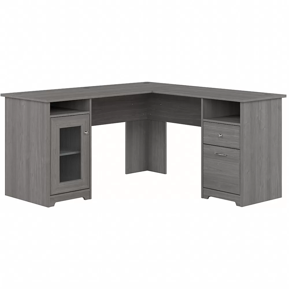 Bush Furniture Cabot 60"W Wood L-Shaped Computer Desk, (WC31330K) Modern Gray Store
