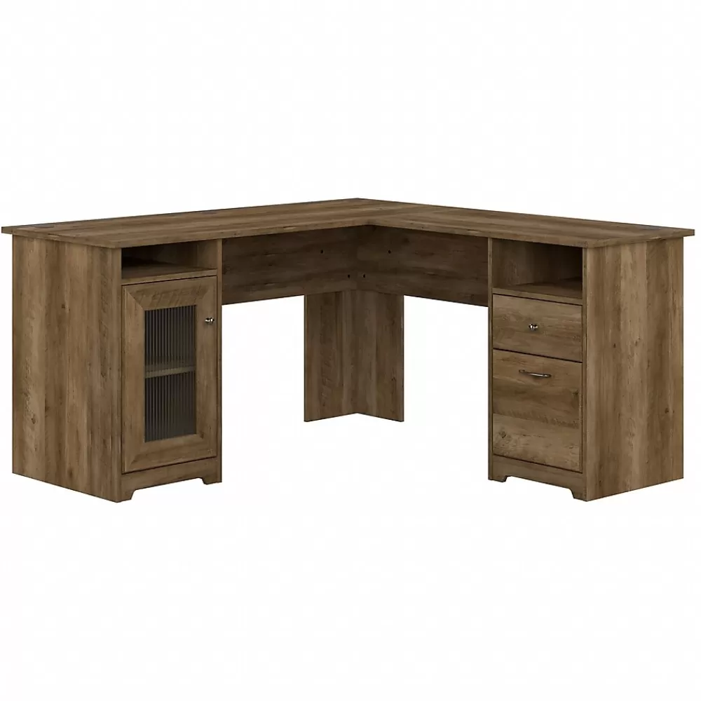 Bush Furniture Cabot 60"W Wood L-Shaped Computer Desk, (WC31530K) Reclaimed Pine Store