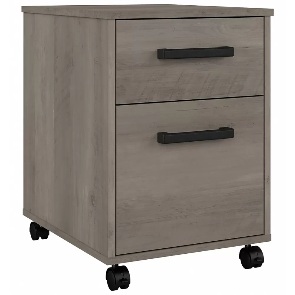 Bush Furniture City Park 2 Drawer Mobile File Cabinet, (CPF116DG-03) Driftwood Gray Cheap