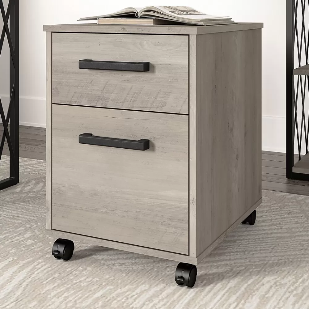 Bush Furniture City Park 2 Drawer Mobile File Cabinet, (CPF116DG-03) Driftwood Gray Cheap