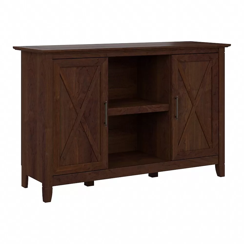 Bush Furniture Key West 30" Accent Cabinet with Doors and 4 Shelves, (KWS146BC-03) Bing Cherry Shop