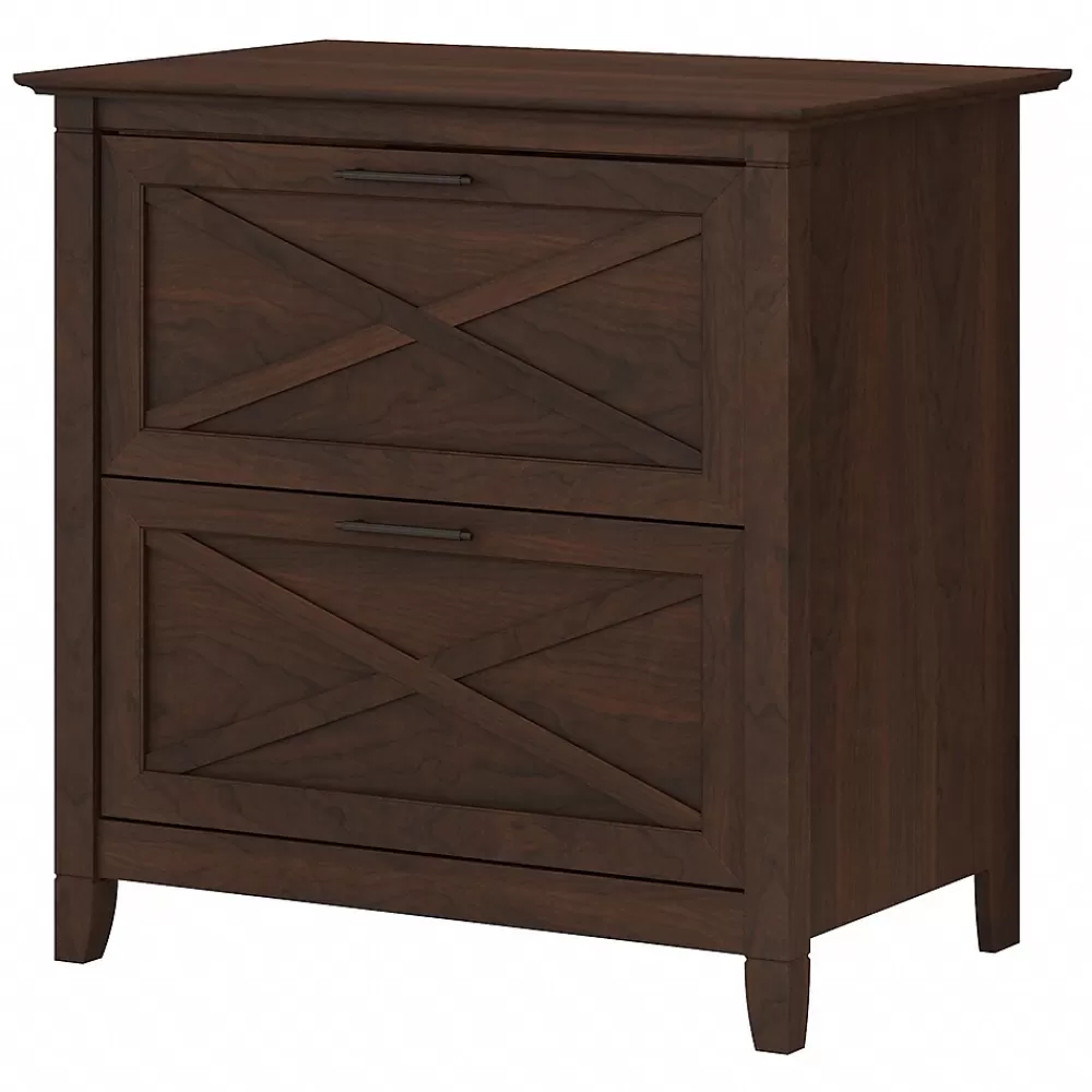 Bush Furniture Key West 2 Drawer Lateral File Cabinet, Bing Cherry (KWF130BC-03) Fashion