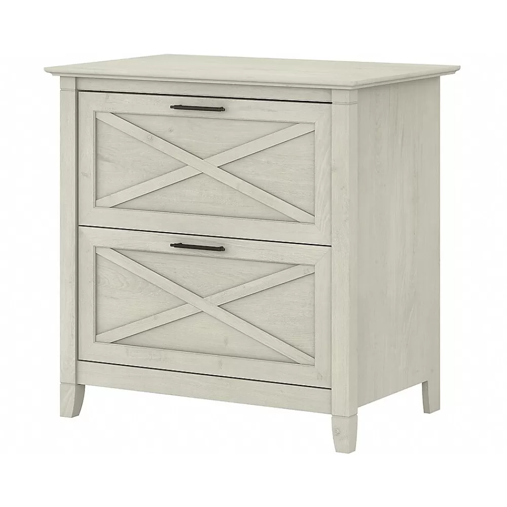 Bush Furniture Key West 2-Drawer Lateral File Cabinet, Letter/Legal, Linen White Oak, 30" (KWF130LW-03) Cheap