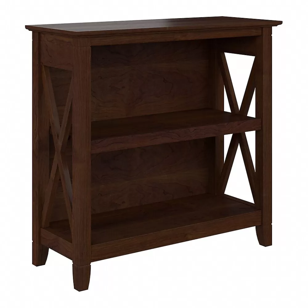 Bush Furniture Key West 30"H 2-Shelf Bookcase with Adjustable Shelf, Bing Cherry (KWB124BC-03) Discount