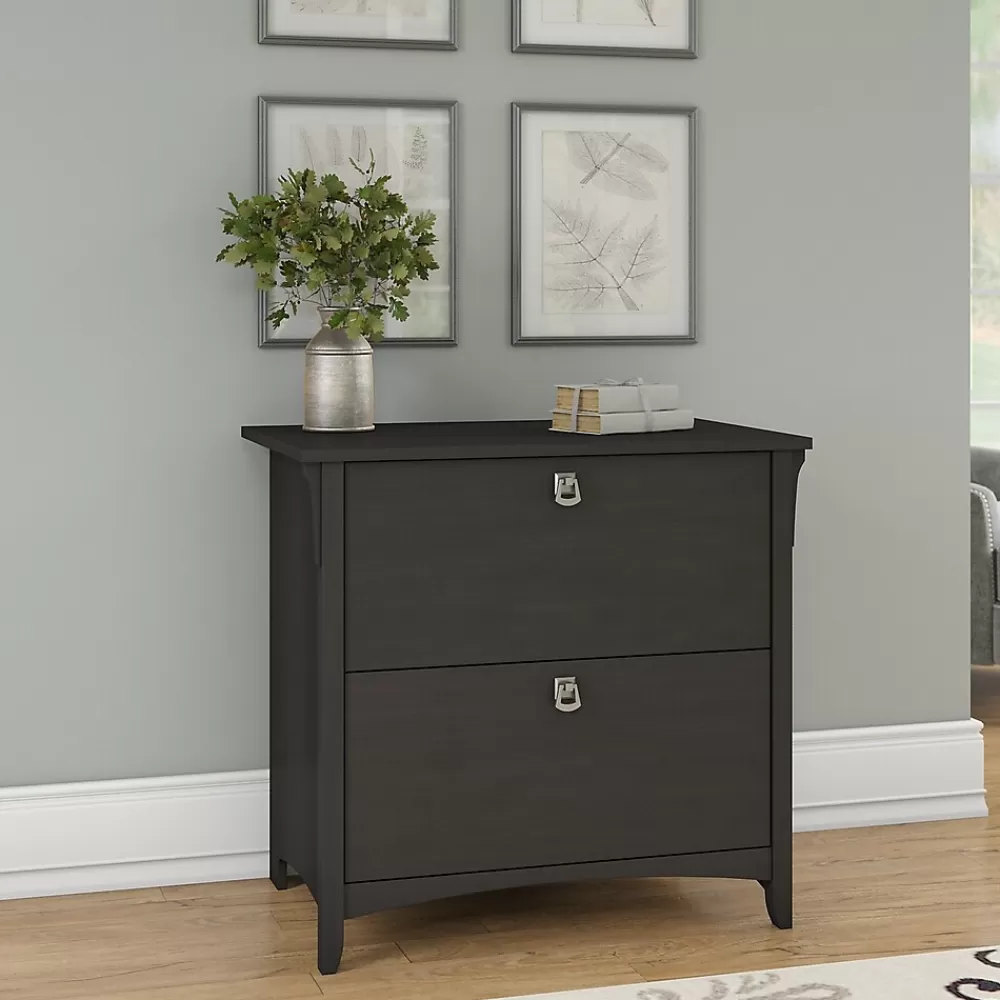 Bush Furniture Salinas Lateral File Cabinet, (SAF132VB-03) Vintage Black Cheap