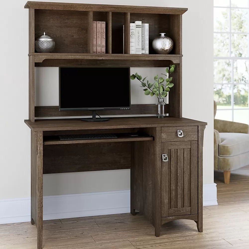 Bush Furniture Salinas 48"W Small Computer Desk with Hutch, (MY72608-03) Ash Brown Best Sale