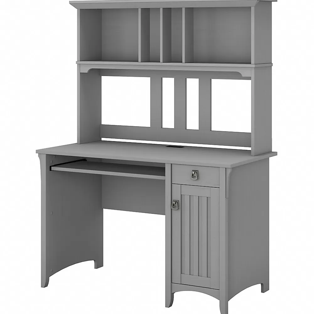 Bush Furniture Salinas 48"W Small Computer Desk with Hutch, (MY72308-03) Cape Cod Gray New