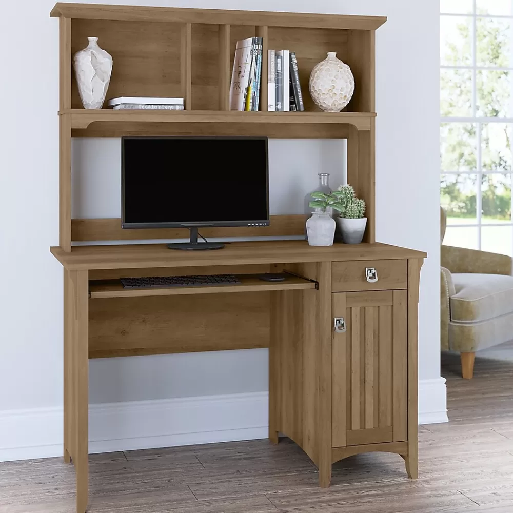 Bush Furniture Salinas 48"W Small Computer Desk with Hutch, (MY72408-03) Reclaimed Pine Best