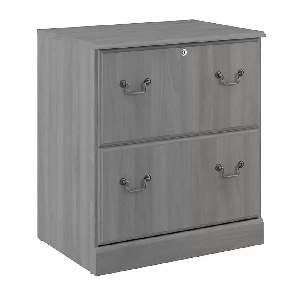 Bush Furniture Saratoga 2-Drawer Lateral File Cabinet, Locking, Modern Gray (EX45854-03) Sale