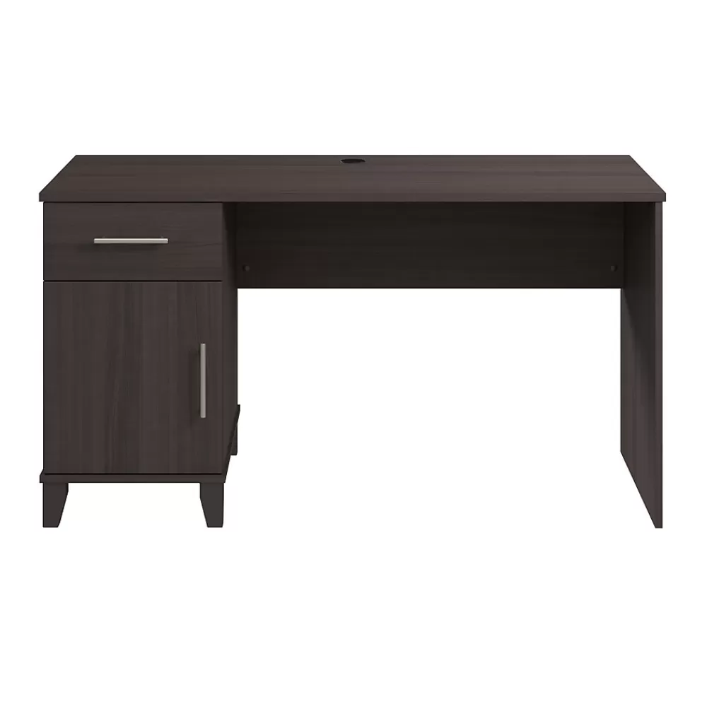 Bush Furniture Somerset 54"W Office Desk with Drawer and Storage Cabinet, Storm Gray (WC81554) Fashion