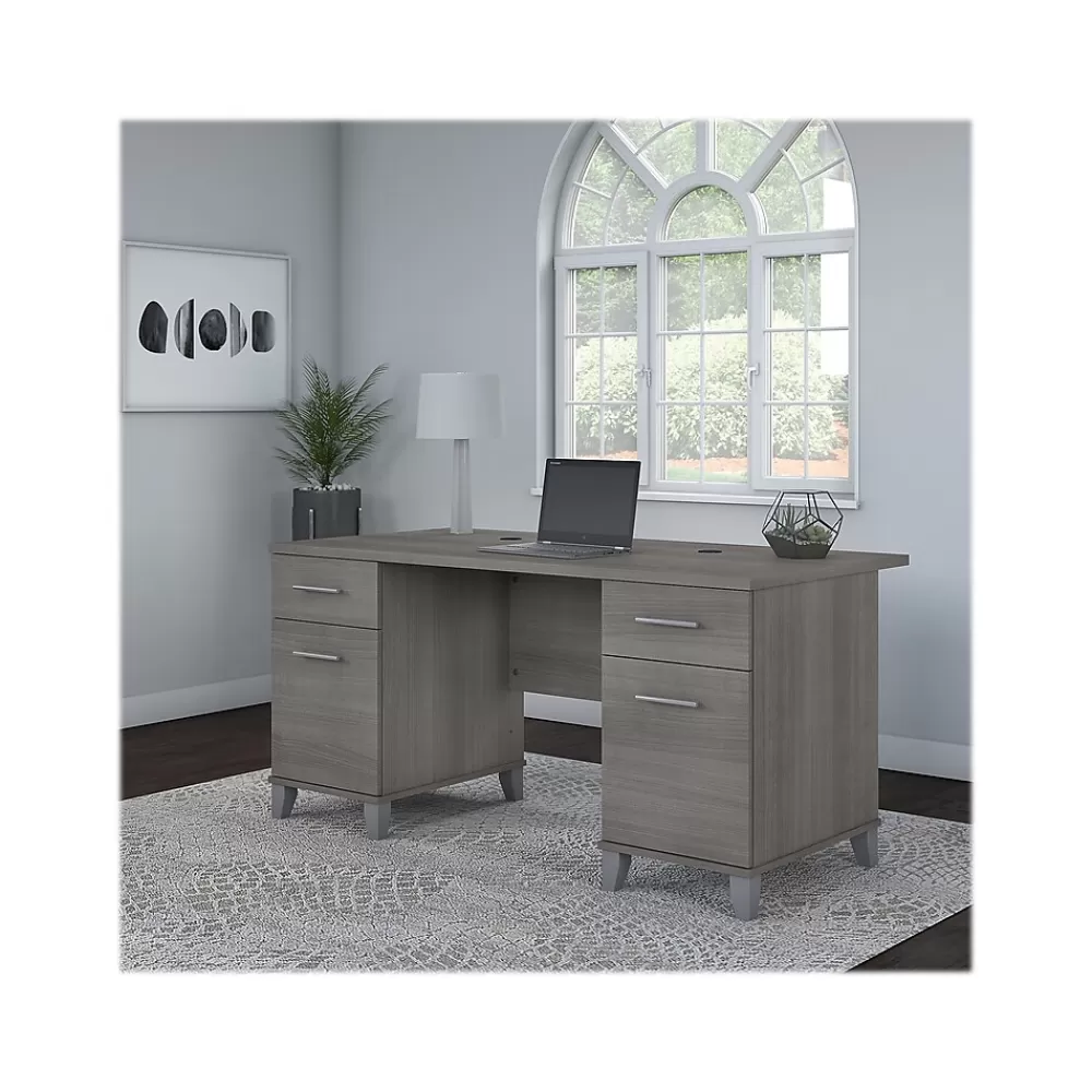 Bush Furniture Somerset 60"W Office Desk with Drawers, (WC81228K) Platinum Gray Best