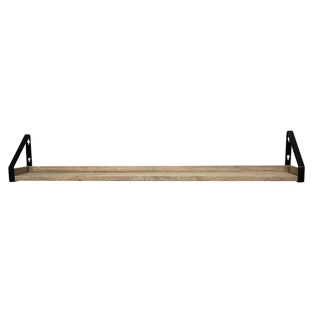 Eden Grove Shelving Wood Mounted Ledge, 36", Driftwood (9602092E) Fashion