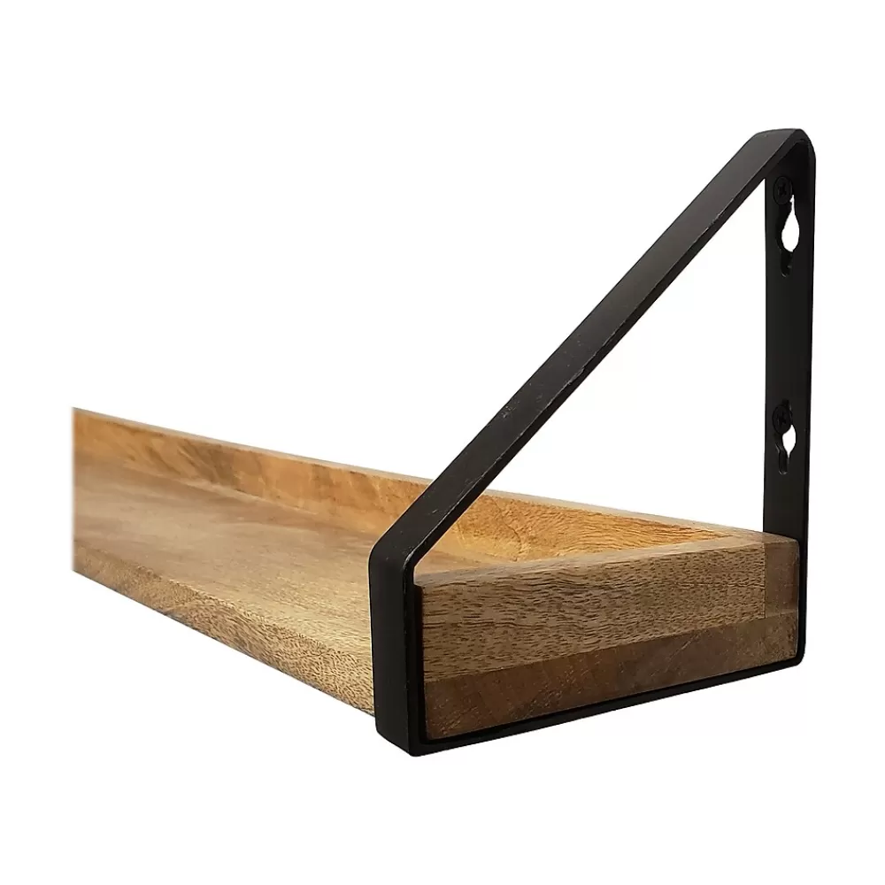 Eden Grove Shelving Wood Mounted Ledge, 24", Walnut (9602108E) New