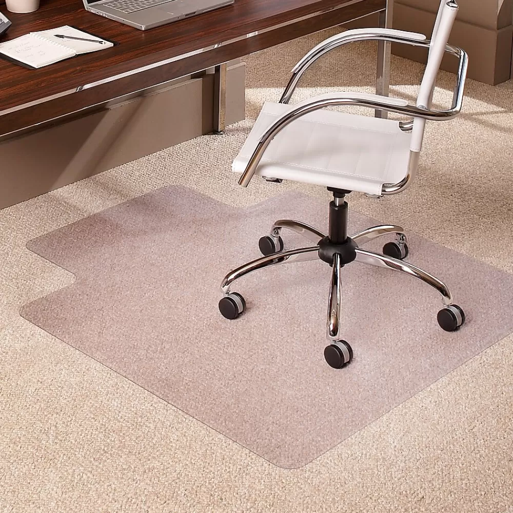 ES Robbins EverLife Carpet Chair Mat with Lip, 45" x 53'', Low-Pile, Clear (ESR120123) Best