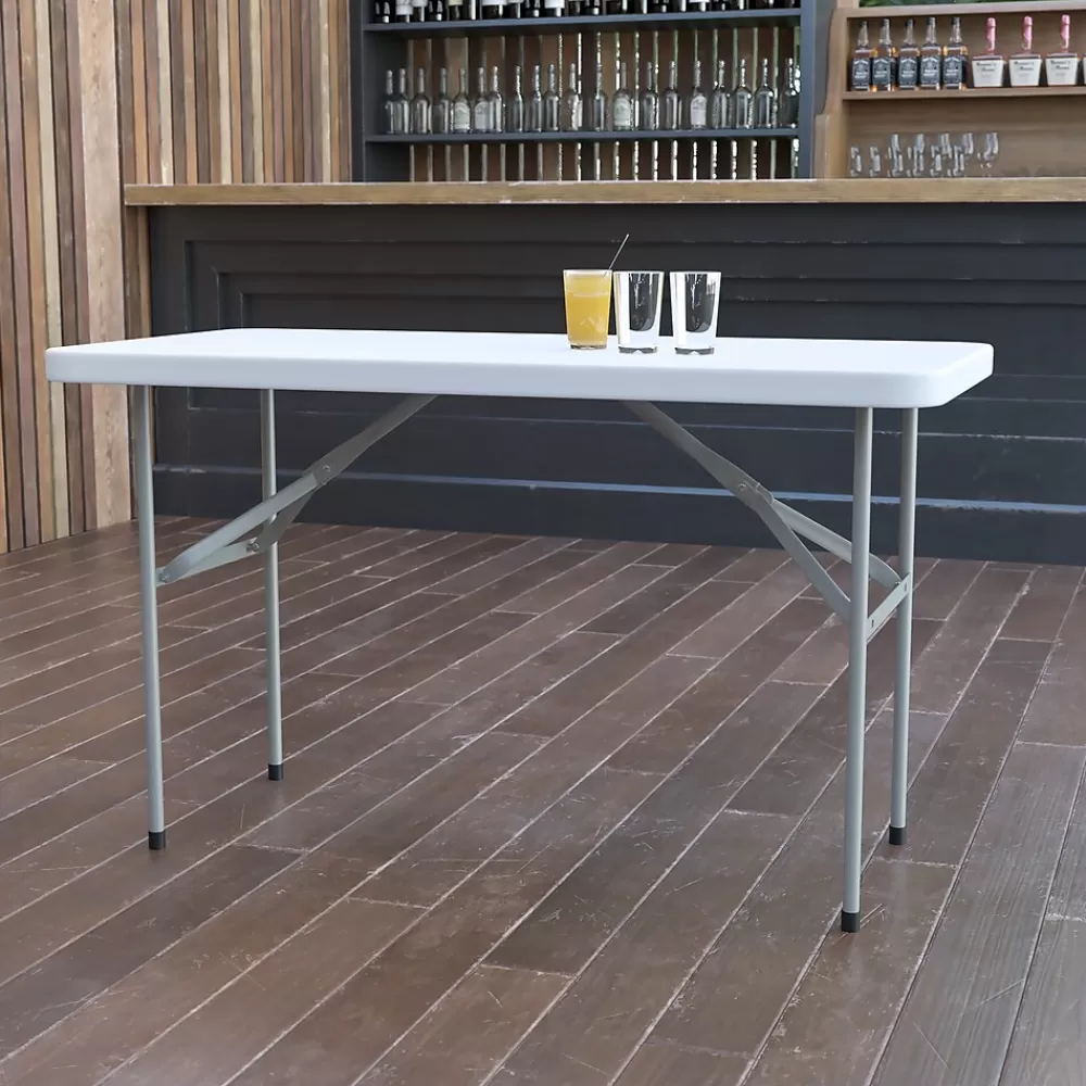 Flash Furniture Elon Folding Table, 48.25" x 24", Granite White (DADYCZ1222) Online