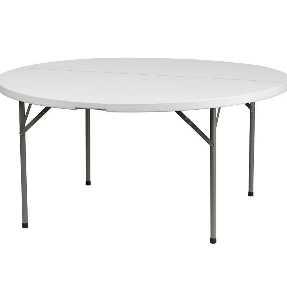 Flash Furniture Elon Folding Table, 60" x 60", Granite White (DADYCZ154GW) Flash Sale