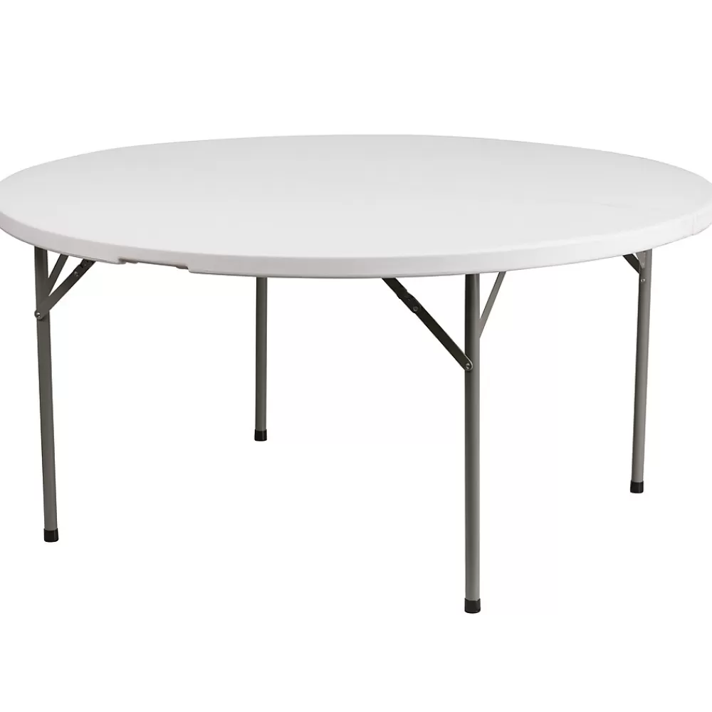 Flash Furniture Elon Folding Table, 60.75" x 60.75", Granite White (DADYCZ1GW) Outlet