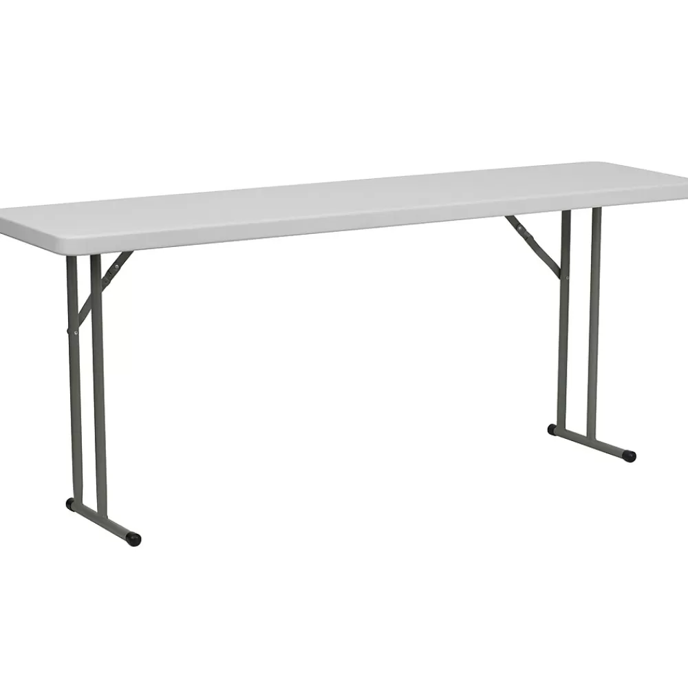 Flash Furniture Elon Folding Table, 72" x 18", Granite White (DADYCZ180GW) Cheap