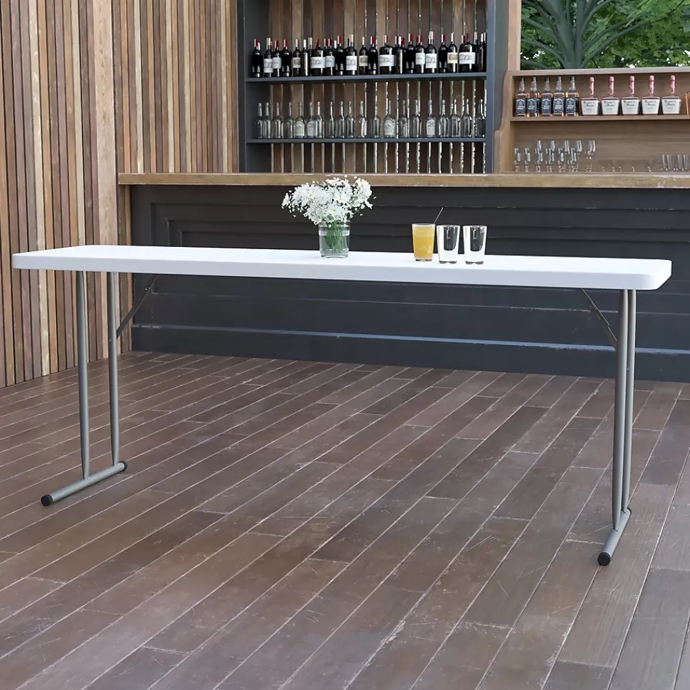 Flash Furniture Elon Folding Table, 72" x 18", Granite White (DADYCZ180GW) Cheap