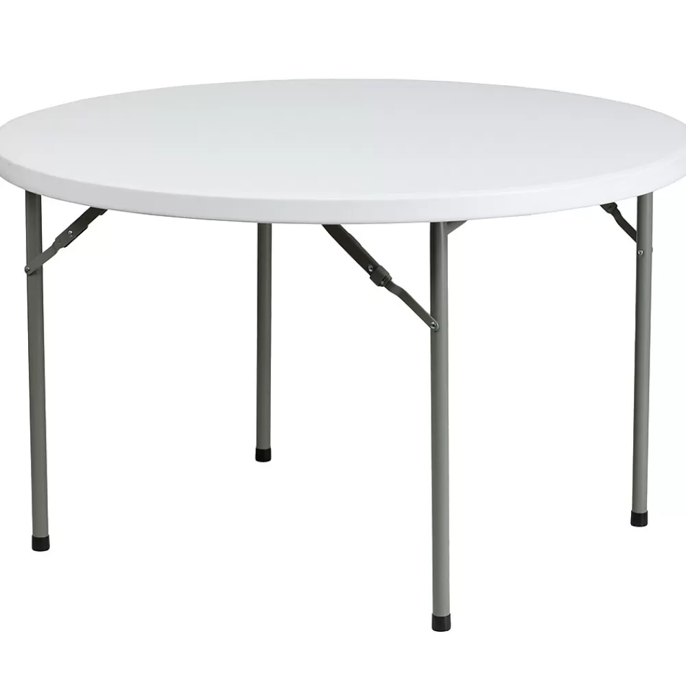 Flash Furniture Elon Folding Table, 48" x 48", Granite White (DADYCZ122R) Best Sale