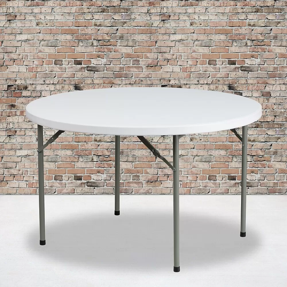Flash Furniture Elon Folding Table, 48" x 48", Granite White (DADYCZ122R) Best Sale