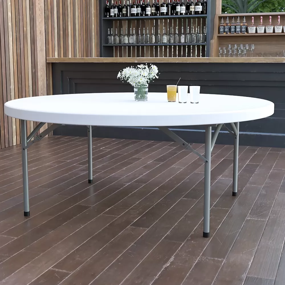 Flash Furniture Elon Folding Table, 71" x 71", Granite White (DADYCZ180RGW) Best
