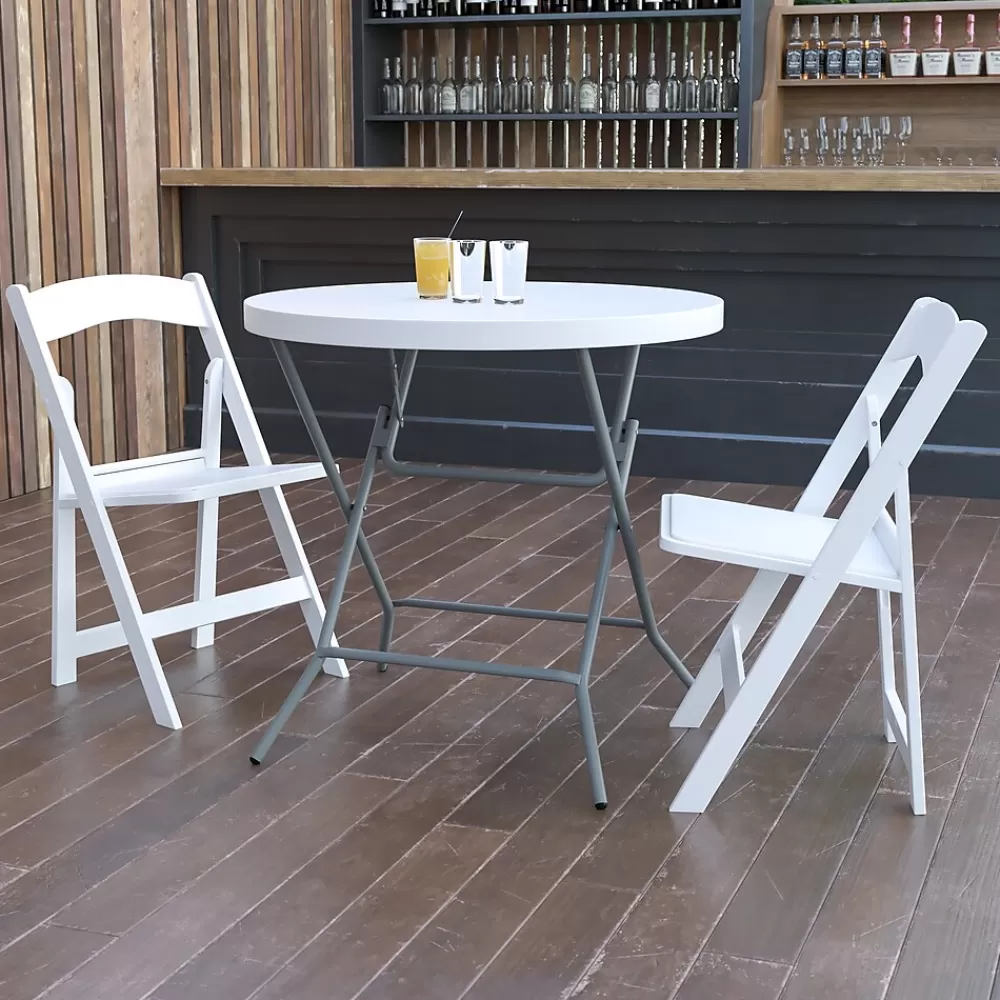 Flash Furniture Elon Folding Table, 31.5" x 31.5", Granite White (DADYCZ80RGW) Flash Sale