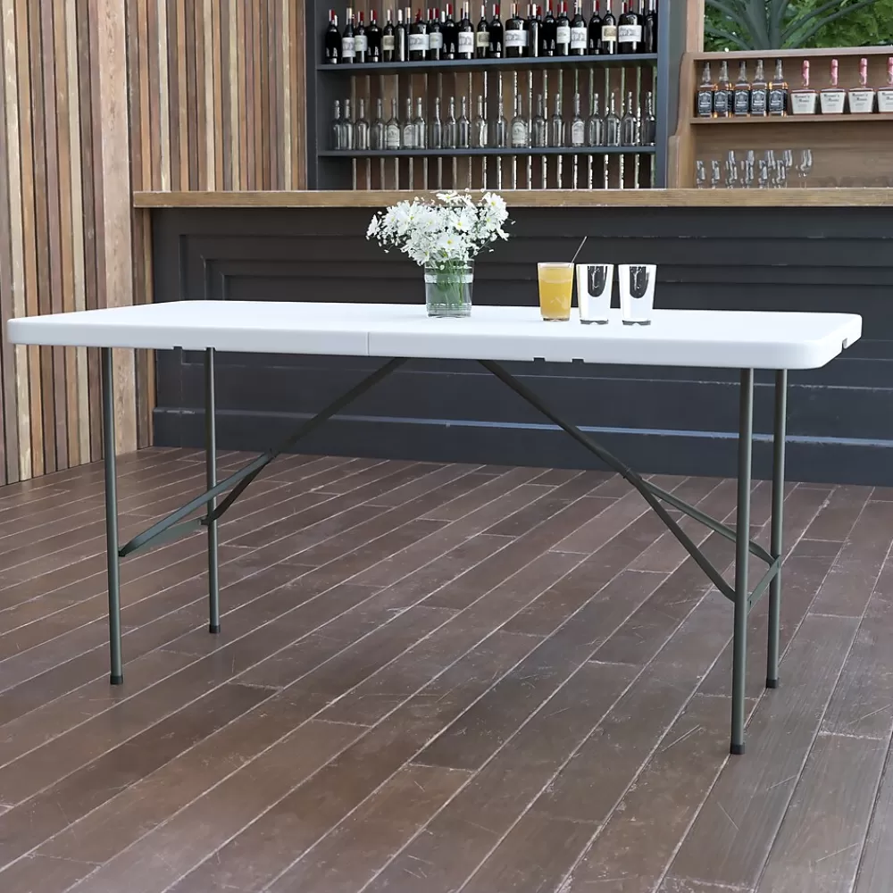 Flash Furniture Elon Folding Table, 60" x 30", Granite White (DADYCZ152Z) Cheap