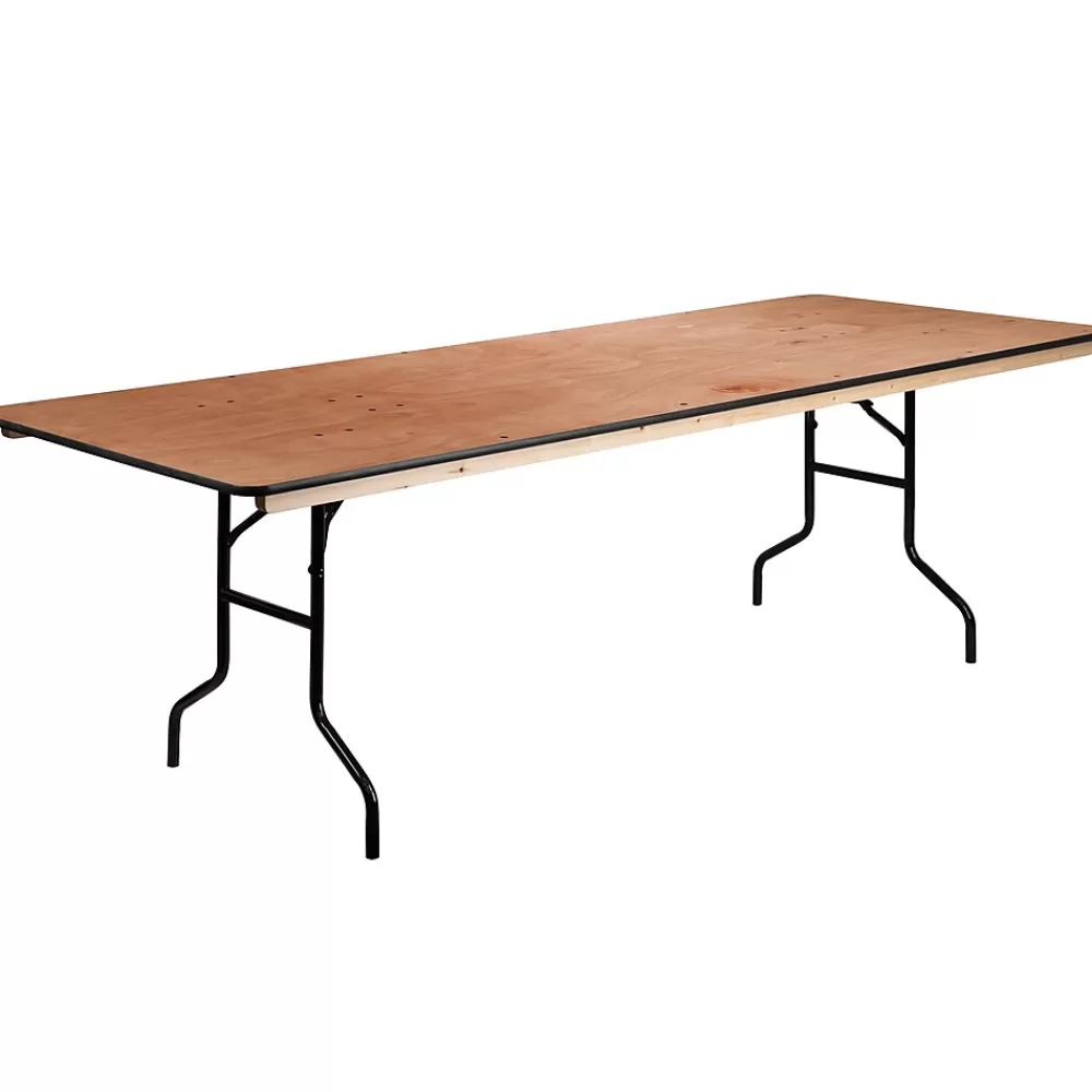 Flash Furniture Fielder Folding Table, 96" x 36", Natural (XA3696P) Flash Sale