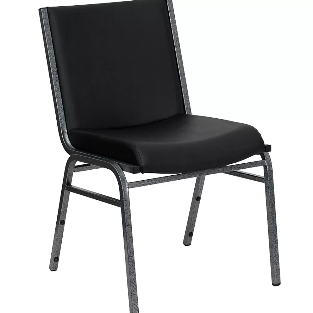 Flash Furniture HERCULES Series Vinyl Stack Chair, Black (XU60153BKVYL) Hot