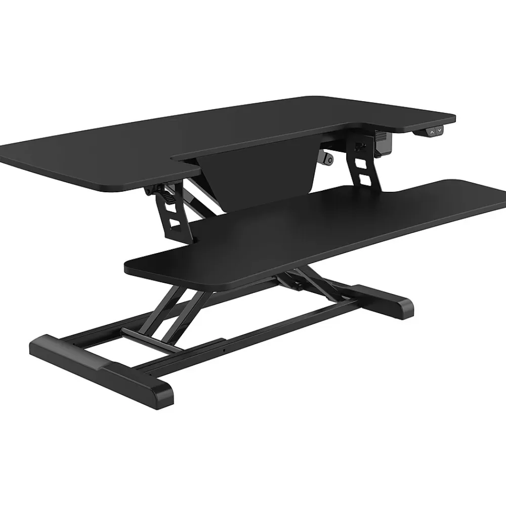 FlexiSpot 40"W Electric Adjustable Standing Desk Converter, Black (EM7L) Discount