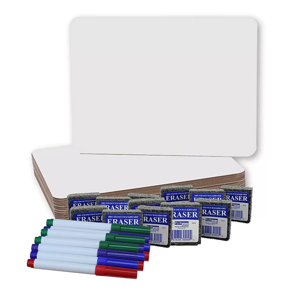 Flipside Dry Erase Whiteboard Set, 9" x 12", 12 Sets of 3 (FLP31003) Sale
