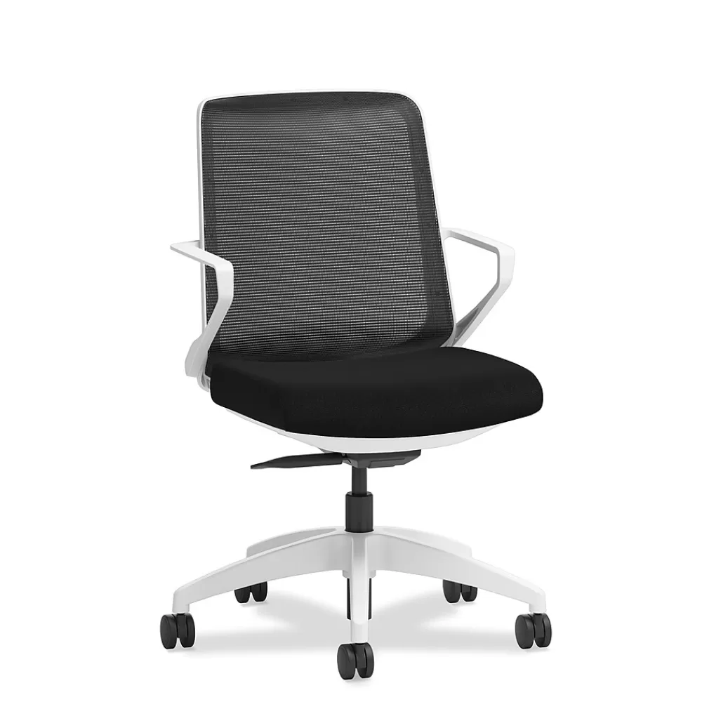 HON Cliq Polyester Swivel Task Chair, Black/Centurion Black (CLQIMCU10DW) Shop