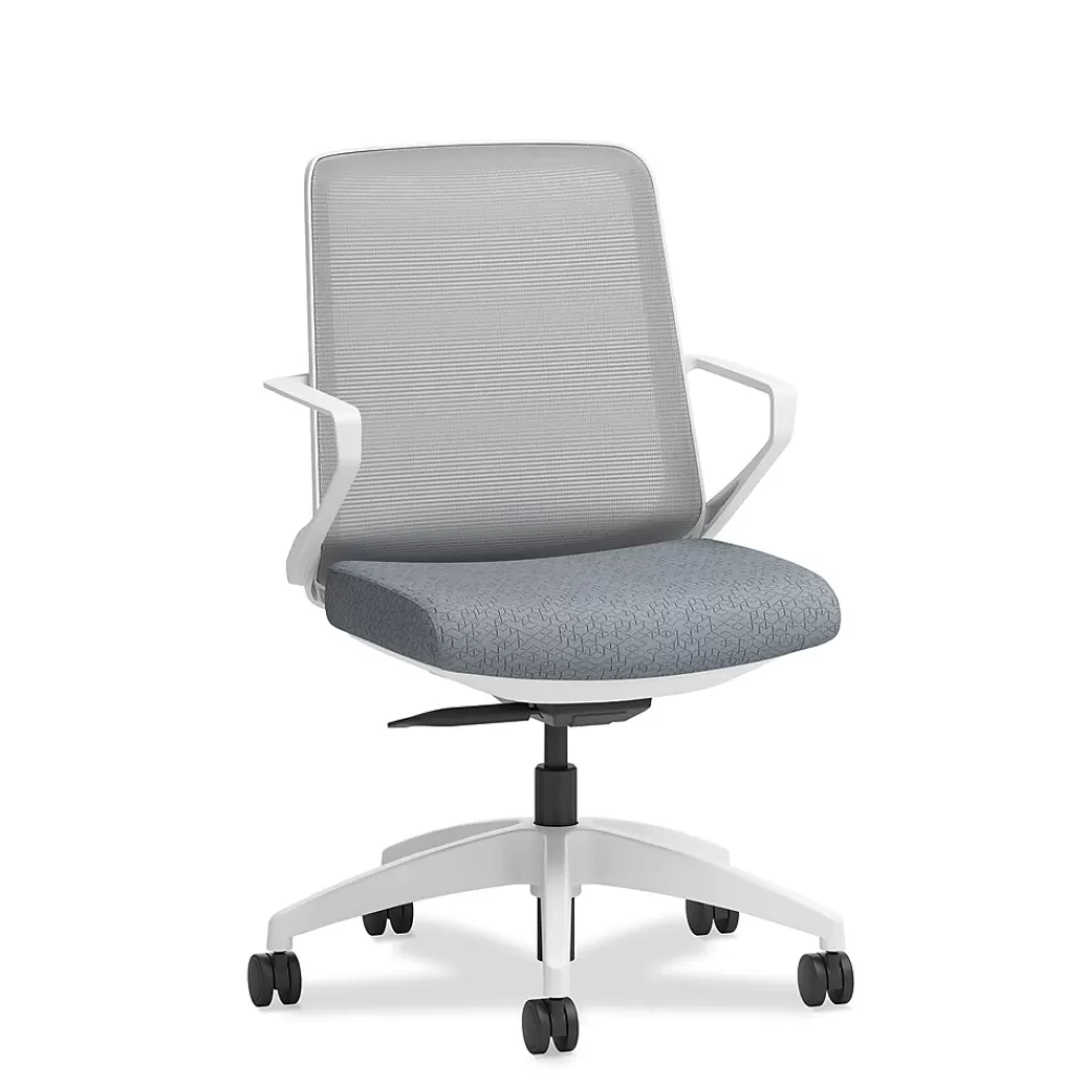 HON Cliq Polyester Swivel Task Chair, White/Apex 25 (CLQIFAPX25DW) Flash Sale