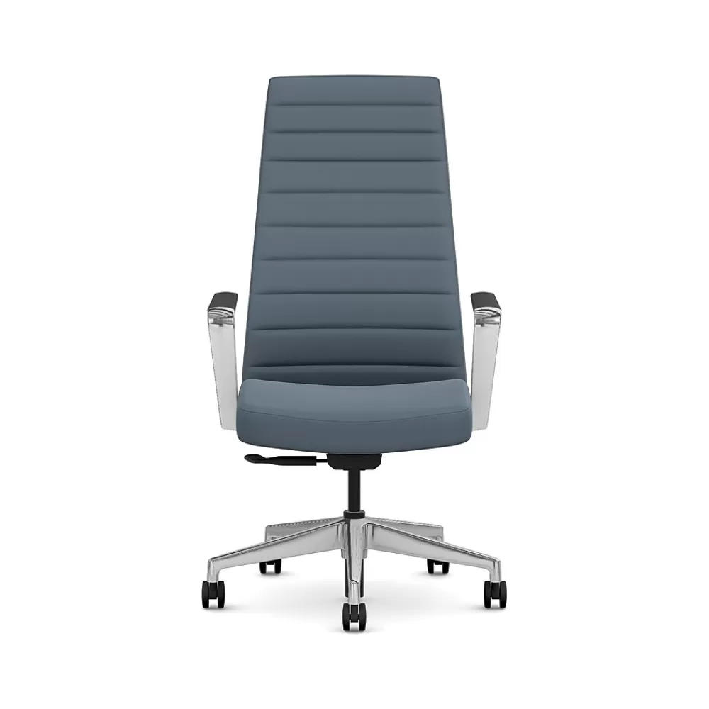 HON Cofi Fabric Swivel Executive Chair, Nimbus/Polished Aluminum (HCFEU.W0.STC.P.H.UR93.CHSTC09.PA) Clearance