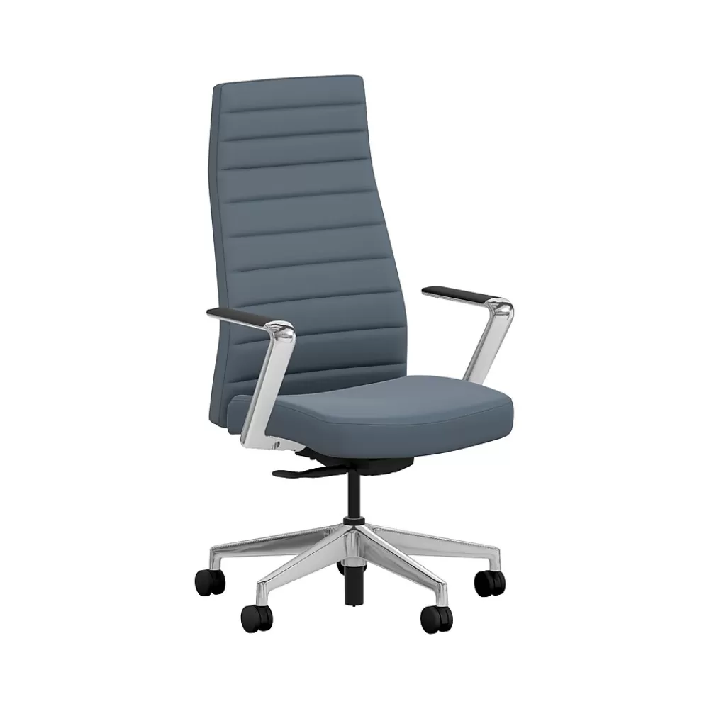 HON Cofi Fabric Swivel Executive Chair, Nimbus/Polished Aluminum (HCFEU.W0.STC.P.H.UR93.CHSTC09.PA) Clearance