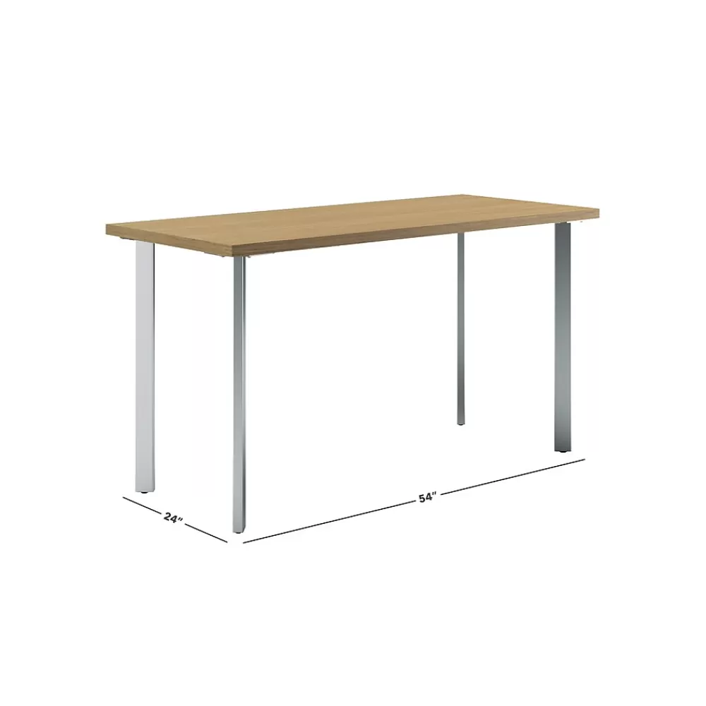 HON Coze 54"W Desk, and Silver (RPL2454N1P6) Natural Recon Best