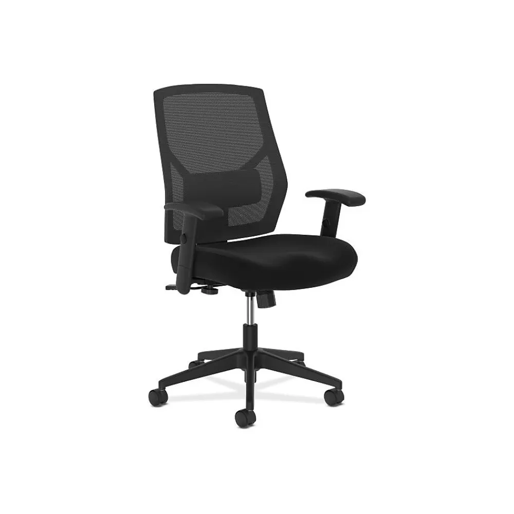 HON Crio Fabric/Mesh High-Back Task Chair, Black (BSXVL581ES10T) Fashion
