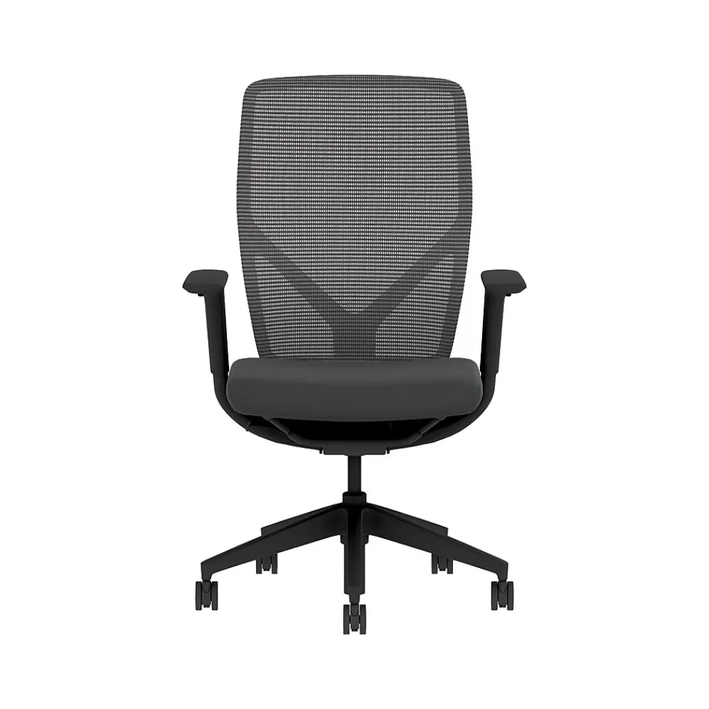 HON Flexion Fabric/Mesh Swivel Task Chair, Black (HFXT1.F0.STC.A.H.IM.UR10.NL.SB.T) Clearance