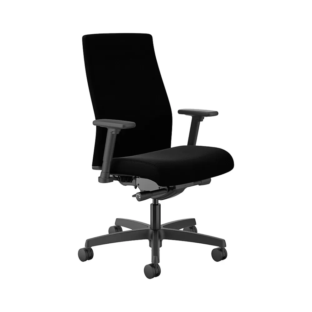 HON Ignition 2.0 Ergonomic Polyurethane Swivel Task Chair, Black (HIWMUKD.Y2.A.H.UR10.NL.SB.T) Outlet
