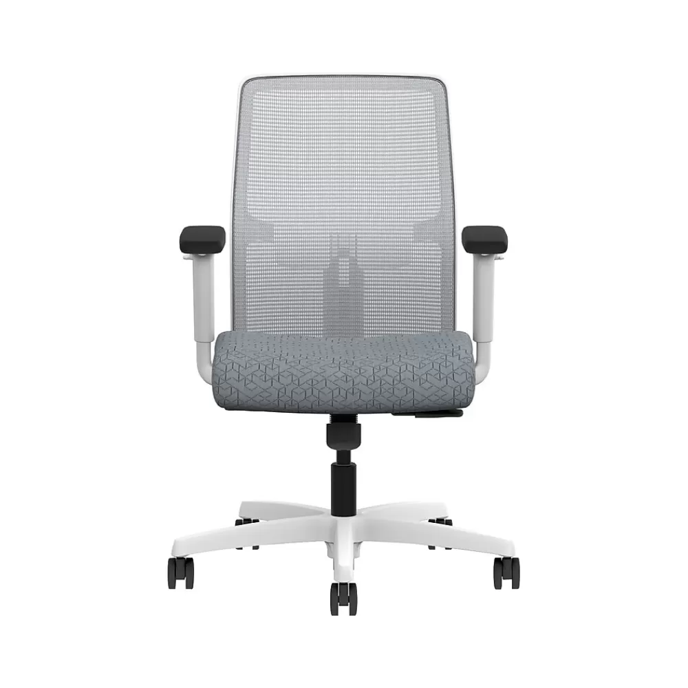 HON Ignition 2.0 Fabric/Mesh Swivel Task Chair, Basalt/Designer White (HITLMKD.Y1.A.H.IF.APX25.DW.SB.DWX) Discount
